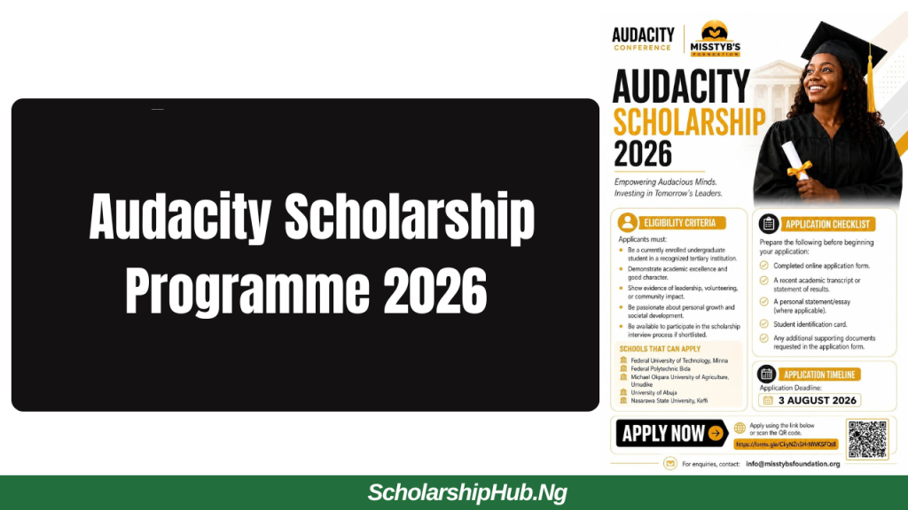 Audacity Scholarship Programme