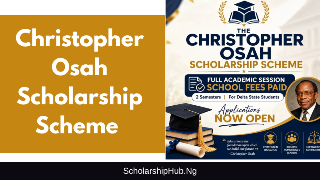 Christopher Osah Scholarship Scheme 2026 | How to Apply Christopher Osah Scholarship Scheme
