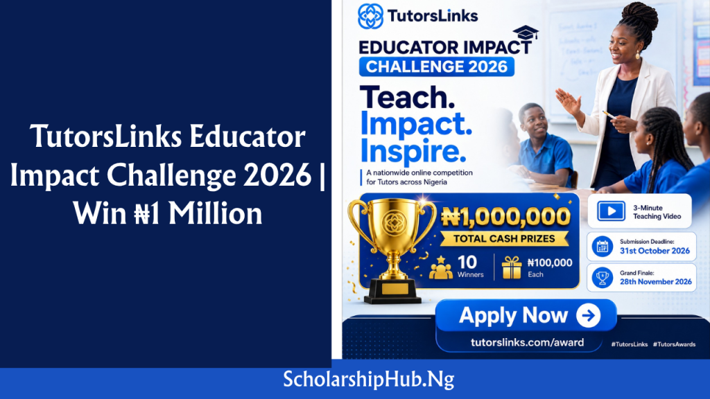 TutorsLinks Educator Impact Challenge 2026 | Win ₦1 Million TutorsLinks Educator Impact Challenge