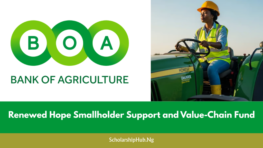 Renewed Hope Smallholder Support and Value-Chain Fund 2026 | How to Apply Renewed Hope Smallholder Support